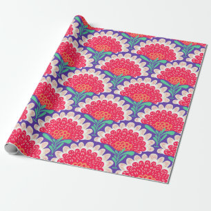 Vintage ethnic pattern with flowers. Floral design Geschenkpapier