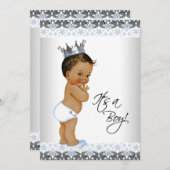Vintage Ethnic Prince Baby Boy Dusche Einladung (Vorne/Hinten)