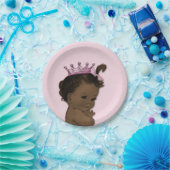 Vintage Ethnic Princess Babydusche Rosa Pappteller (Party)