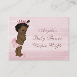 Vintage Ethnic Princess Babydusche Windelwanne Begleitkarte