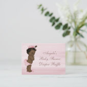 Vintage Ethnic Princess Babydusche Windelwanne Begleitkarte (Stehend Vorderseite)