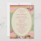 Vintage Ethnic Princess Eiffel Tower Babydusche Einladung (Rückseite)