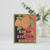 Vintage Etikett Postkarte (Stehend Vorderseite)