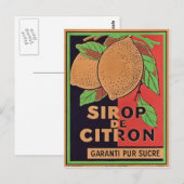 Vintage Etikett Postkarte (Vorne/Hinten)