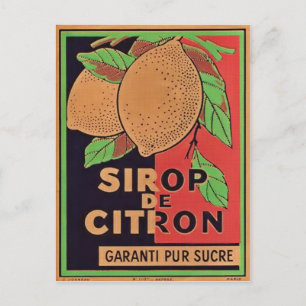 Vintage Etikett Postkarte