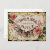 Vintage Etikett Postkarte (Vorne/Hinten)