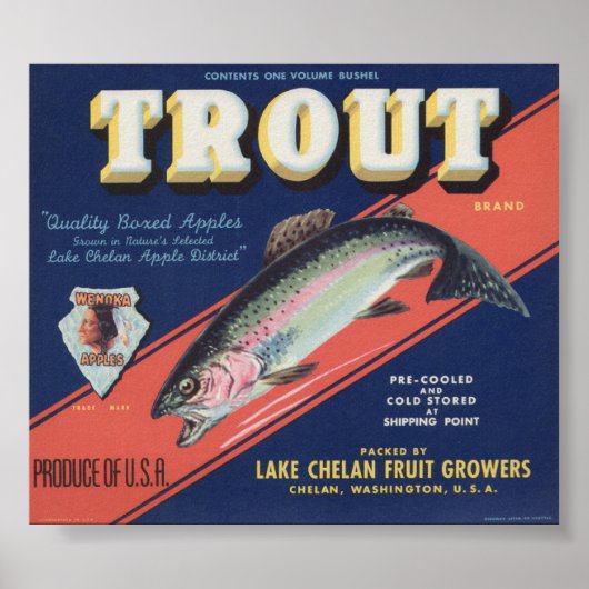 Vintage Etiketten für alte Fruchtkästen von Apple Poster (Vorne)
