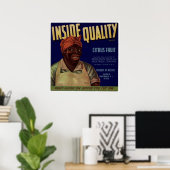 Vintage Etiketten für Fruchtkästen Poster (Heimbüro)