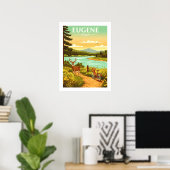 Vintage Eugene Oregon Poster (Heimbüro)
