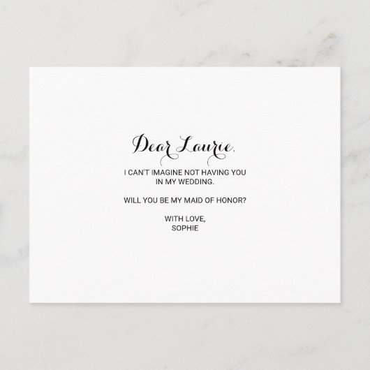 Vintage Eukalyptus-Trauzeugin Einladungspostkarte (Rückseite)