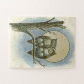 Vintage Eule-Abbildung Puzzle (Horizontal)