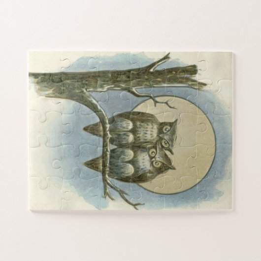 Vintage Eule-Abbildung Puzzle (Horizontal)