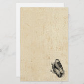 Vintage Eule Briefpapier (Vorne/Hinten)