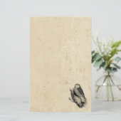 Vintage Eule Briefpapier (Stehend Vorderseite)