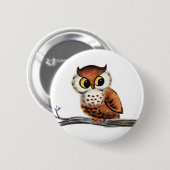 Vintage Eule Button (Vorne & Hinten)