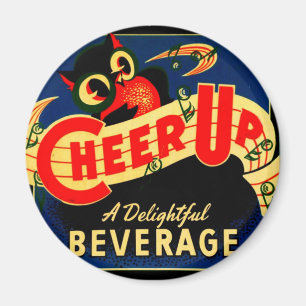 Vintage-Eule-Cheer-Up-Soda-Pop-Werbeschild-Grafike Magnet