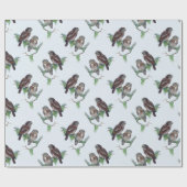 Vintage-Eule-Geschenkpapier Geschenkpapier (Flach)