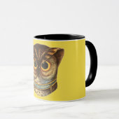 Vintage Eule-Illustration Tasse (VorderseiteRechts)