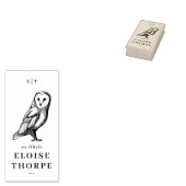 Vintage Eule & Initialen Ex Libris Buch Gummistempel (Stempel)