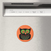 Vintage Eule Magnet (In Situ (Geschirrspüler))