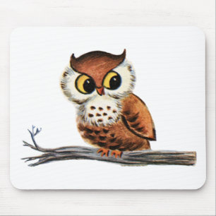 Vintage Eule Mousepad