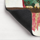 Vintage Eule Mousepad Rosa (Ecke)