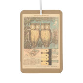 Vintage Eule niedlich fallen Kinderhandwerk blau b Autolufterfrischer (Vorderseite)