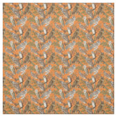 Vintage Eule - Orange Stoff (Muster)