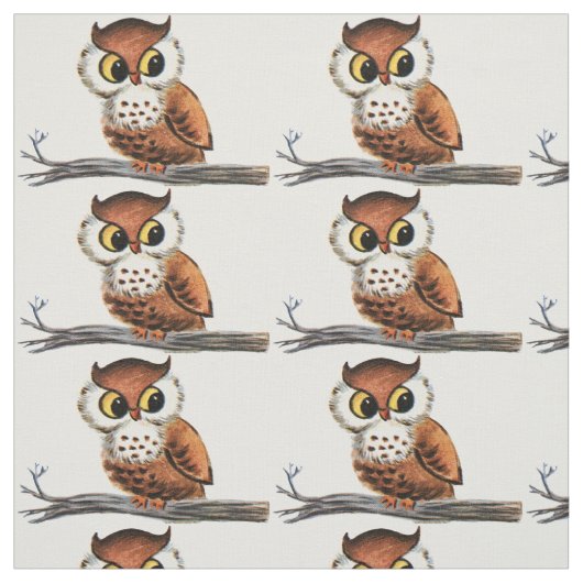 Vintage Eule Stoff (Muster)