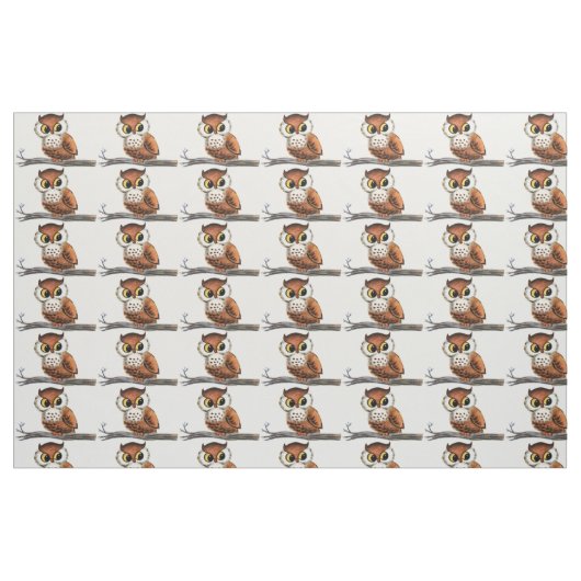 Vintage Eule Stoff (Fat Quarter (45,7 x 55,9 cm))