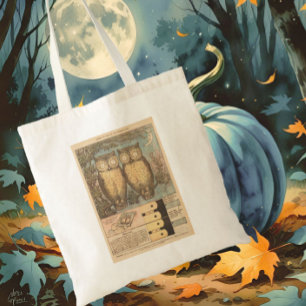 Vintage Eule süße Herbstbastelarbeit Tragetasche