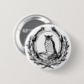 Vintage-Eule-und-Buch-Exlibris Button (Vorne & Hinten)