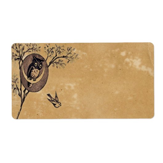 Vintage-Eulen-Avery-Label (Vorne)