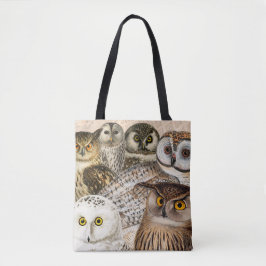 Vintage Eulen-Collage Tasche
