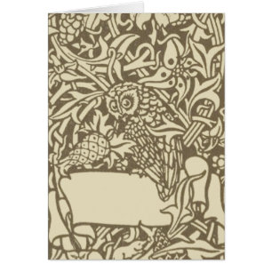 Vintage-Eulen-Exlibris Arts and Crafts Walter Cran