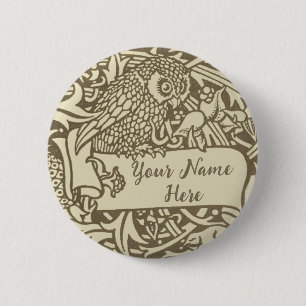 Vintage-Eulen-Exlibris Arts and Crafts Walter Cran Button