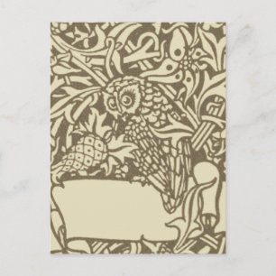 Vintage-Eulen-Exlibris Arts and Crafts Walter Cran Postkarte