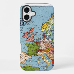 Vintage-Europa 20. Jahrhundert allgemeine Karte iPhone 16 Plus Hülle