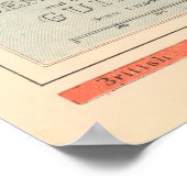 Vintage Europäische Kolonien Afrikas Karte (1884) Poster (Ecke)