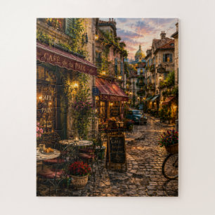 Vintage-Europäische Straße / Café - Puzzles