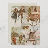 Vintage Europäische Weihnachtskarte Pearimmer (Vorne/Hinten)