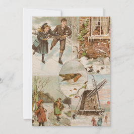 Vintage Europäische Weihnachtskarte Pearimmer