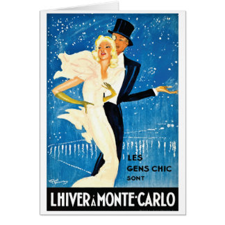Vintage Europäischer Winter in Monte Carlo Reise