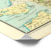 Vintage Europakarte (1920) Poster (Ecke)