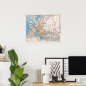 Vintage Europe Map Poster (Heimbüro)