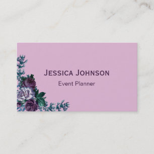 Vintage Eventplaner Floral Visitenkarte