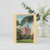 Vintage Everglades Hotel Miami Florida Postcard Postkarte (Stehend Vorderseite)