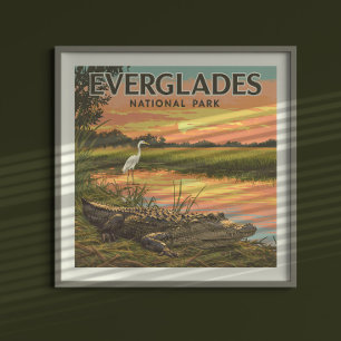 Vintage Everglades Nationalpark Poster