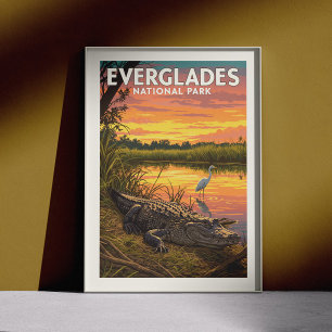 Vintage Everglades-Nationalpark Poster