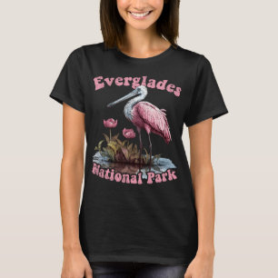 Vintage Everglades Nationalpark Roseate Spoonbill T-Shirt